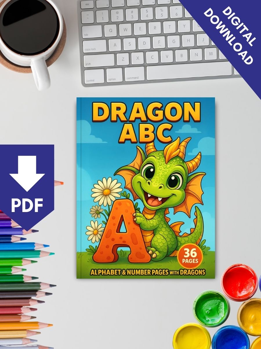 Dragon ABC – 36 Alphabet & Number Pages with Dragons - Image 2